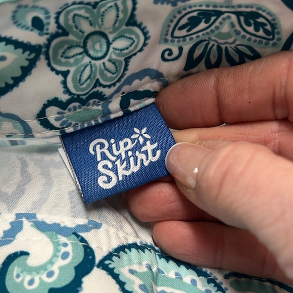 RipSkirt Hawaii Seaglass Floral Print Wrap Skirt Size Small with Pockets - Picture 10 of 11